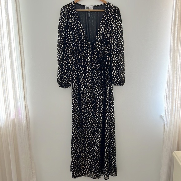 Beach Riot Shiloh Coverup Midi Dress Black Gold Metallic NWOT - Picture 13 of 17